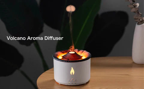 Volcano Aromatherapy Humidifier Flame & Volcano Light Timer for Bedroom (Prepaid only)