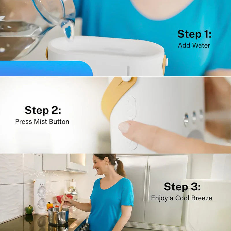 Electric Fan Desktop Double-head Powerful Air Cooler (Prepaid only)