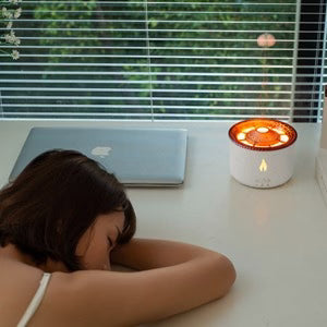 Volcano Aromatherapy Humidifier Flame & Volcano Light Timer for Bedroom (Prepaid only)