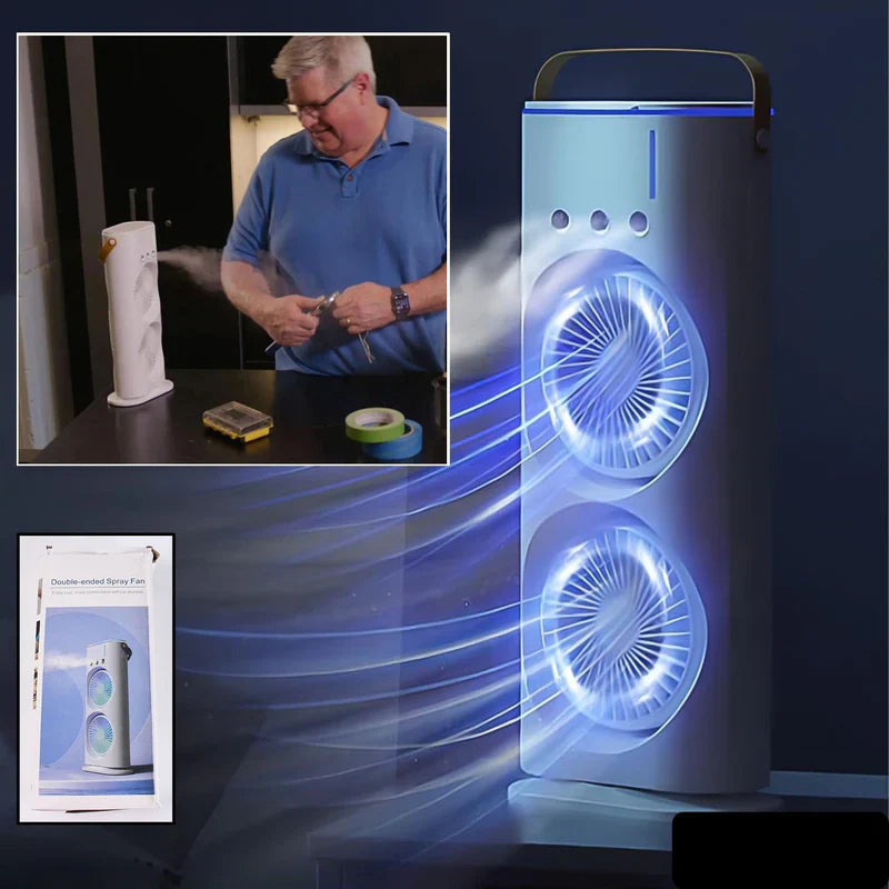 Electric Fan Desktop Double-head Powerful Air Cooler (Prepaid only)