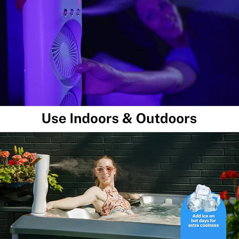 Electric Fan Desktop Double-head Powerful Air Cooler (Prepaid only)